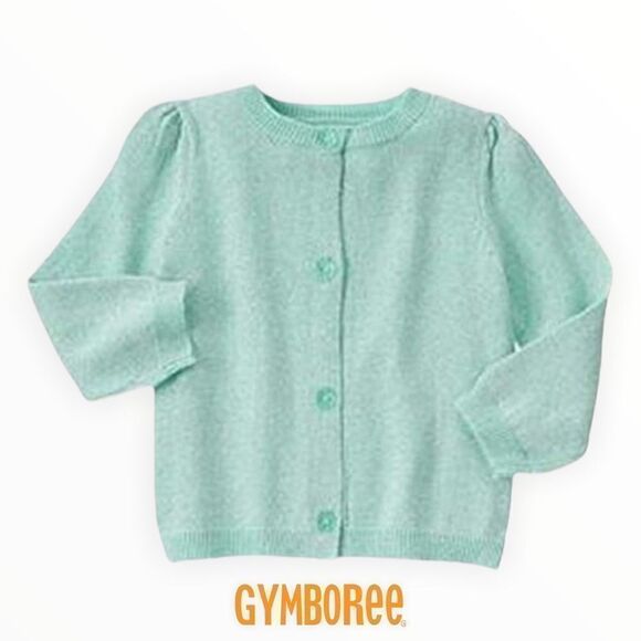 GYMBOREE | Mint | SPARKLE CARDIGAN - Picture 1 of 4